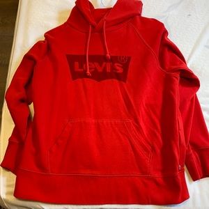 Levi’s Hoodie size small, red with shade like logo, good condition.